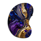 Abstract Marble Geode Purple And Blue - Asymmetric Metal Wall Clock