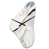 Abstract Geode Waves Grey IV - Asymmetric Metal Wall Clock