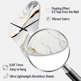 Abstract Geode Waves Grey IV - Asymmetric Metal Wall Clock