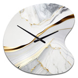 Abstract Geode Waves Grey IV - Asymmetric Metal Wall Clock