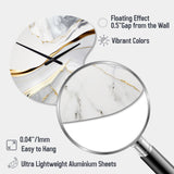 Abstract Geode Waves Grey IV - Asymmetric Metal Wall Clock