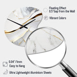 Abstract Geode Waves Grey IV - Asymmetric Metal Wall Clock