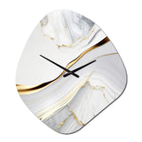 Abstract Geode Waves Grey IV - Asymmetric Metal Wall Clock