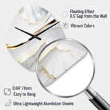 Abstract Geode Waves Grey IV - Asymmetric Metal Wall Clock