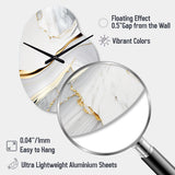 Abstract Geode Waves Grey IV - Asymmetric Metal Wall Clock