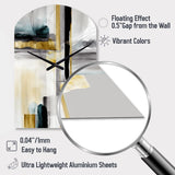 Abstract Transitional Shapes Black IV - Asymmetric Metal Wall Clock