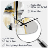 Abstract Transitional Shapes Black IV - Asymmetric Metal Wall Clock