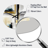 Abstract Transitional Shapes Black IV - Asymmetric Metal Wall Clock