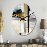 Abstract Transitional Shapes Black IV - Asymmetric Metal Wall Clock