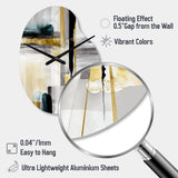 Abstract Transitional Shapes Black IV - Asymmetric Metal Wall Clock