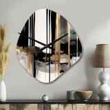 Abstract Transitional Shapes IV - Asymmetric Metal Wall Clock