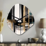 Abstract Transitional Shapes IV - Asymmetric Metal Wall Clock