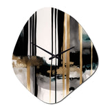 Abstract Transitional Shapes IV - Asymmetric Metal Wall Clock