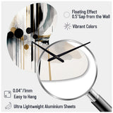 Abstract Transitional Shapes V - Asymmetric Metal Wall Clock