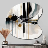 Abstract Transitional Shapes V - Asymmetric Metal Wall Clock