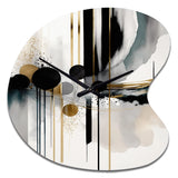 Abstract Transitional Shapes V - Asymmetric Metal Wall Clock