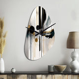 Abstract Transitional Shapes V - Asymmetric Metal Wall Clock