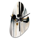 Abstract Transitional Shapes V - Asymmetric Metal Wall Clock