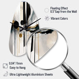 Abstract Transitional Shapes V - Asymmetric Metal Wall Clock