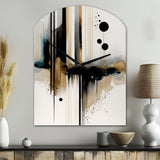 Abstract Transitional Modern Shapes I - Asymmetric Metal Wall Clock