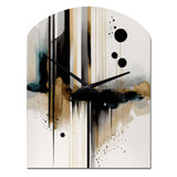 Abstract Transitional Modern Shapes I - Asymmetric Metal Wall Clock