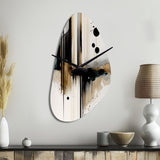 Abstract Transitional Modern Shapes I - Asymmetric Metal Wall Clock