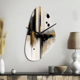 Abstract Transitional Modern Shapes I - Asymmetric Metal Wall Clock