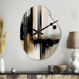 Abstract Transitional Modern Shapes I - Asymmetric Metal Wall Clock