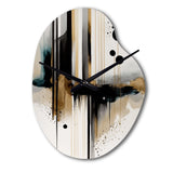 Abstract Transitional Modern Shapes I - Asymmetric Metal Wall Clock