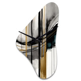 Abstract Transitional Modern Shapes II - Asymmetric Metal Wall Clock