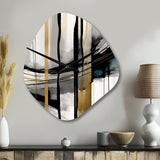 Abstract Transitional Modern Shapes II - Asymmetric Metal Wall Clock
