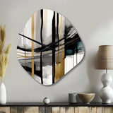 Abstract Transitional Modern Shapes II - Asymmetric Metal Wall Clock