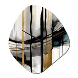 Abstract Transitional Modern Shapes II - Asymmetric Metal Wall Clock