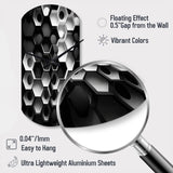 Abstract Geometric Black And White II - Asymmetric Metal Wall Clock