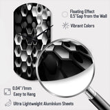Abstract Geometric Black And White II - Asymmetric Metal Wall Clock