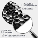 Abstract Geometric Black And White II - Asymmetric Metal Wall Clock
