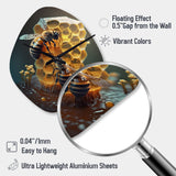 Honey Bees - Asymmetric Metal Wall Clock