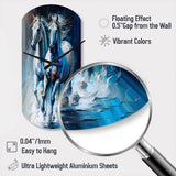 Two Horses Running II - Asymmetric Metal Wall Clock