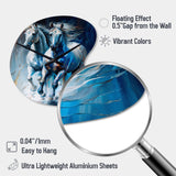Two Horses Running II - Asymmetric Metal Wall Clock