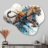 Cheetah - Asymmetric Metal Wall Clock