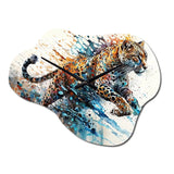 Cheetah - Asymmetric Metal Wall Clock