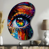 Colorful Eye II - Asymmetric Metal Wall Clock