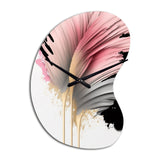 Pink Gerbera Hyperrealistic Flowers IV - Asymmetric Metal Wall Clock