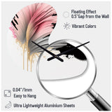 Pink Gerbera Hyperrealistic Flowers IV - Asymmetric Metal Wall Clock