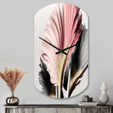 Pink And Grey Gerbera Hyperrealistic Flowers - Asymmetric Metal Wall Clock