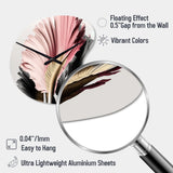 Pink And Grey Gerbera Hyperrealistic Flowers - Asymmetric Metal Wall Clock