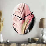Pink And Grey Gerbera Hyperrealistic Flowers - Asymmetric Metal Wall Clock