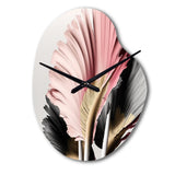 Pink And Grey Gerbera Hyperrealistic Flowers - Asymmetric Metal Wall Clock