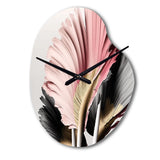 Pink And Grey Gerbera Hyperrealistic Flowers - Asymmetric Metal Wall Clock