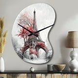 Fall Scenery In The City III - Asymmetric Metal Wall Clock